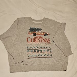 National Lampoons Gray Christmas Crewneck Sweatshirt